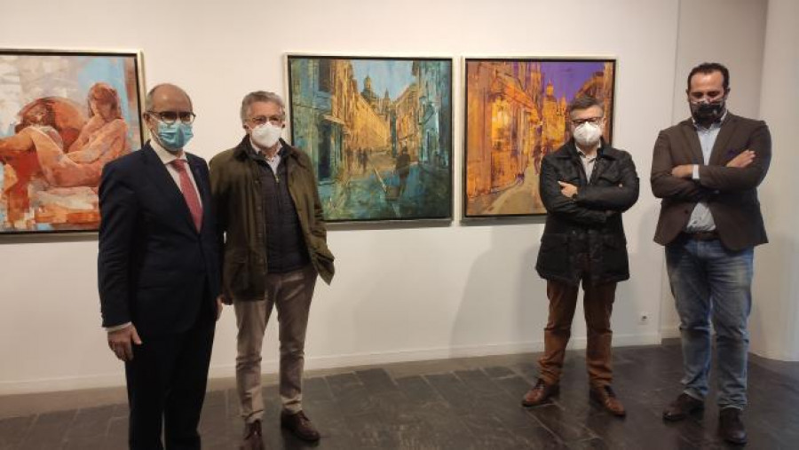 javier-iglesias-alfonso-cunado-eduarzo-azofra-y-david-mingo-de-izquierda-a-derecha-en-la-exposicion-caleidoscopio-en-la-salina-de-salamanca