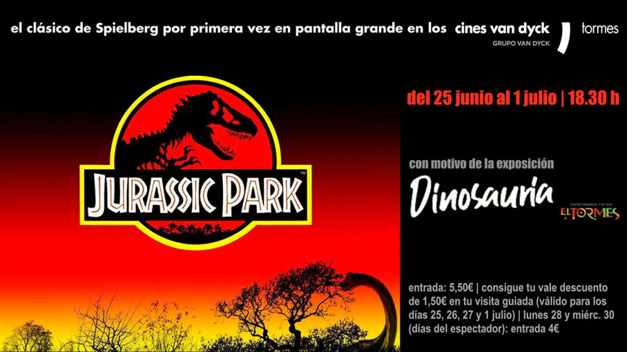 Parque Jurásico, en los cines CC El Tormes