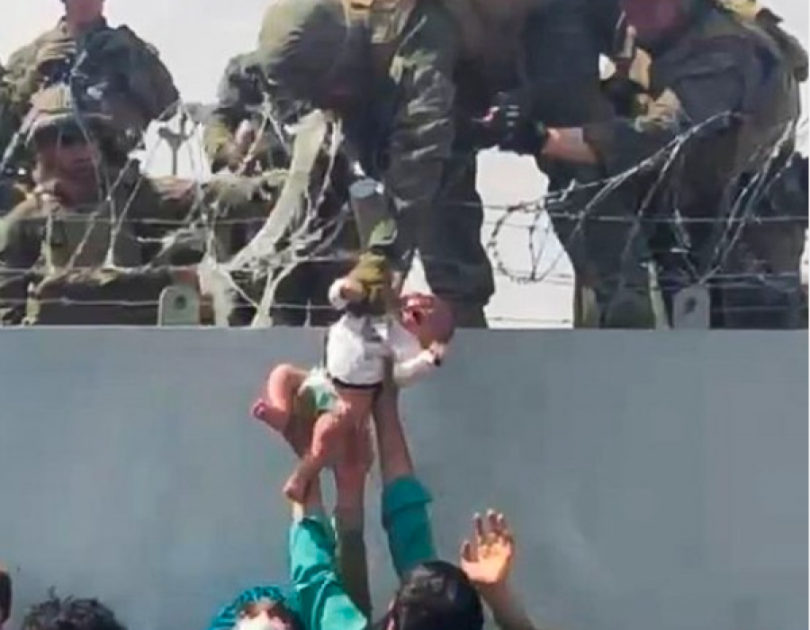 papas entregan a sus bebés afganistan