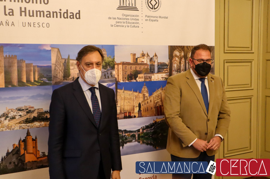 Visita alcalde de Mérida a Salamanca. Ciudades Patrimonio  2