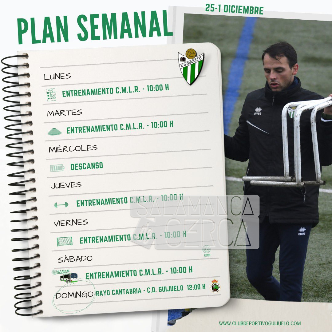 Plan semanal Guijuelo
